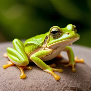 Vibrant-Eyed Treefrog in the Wild