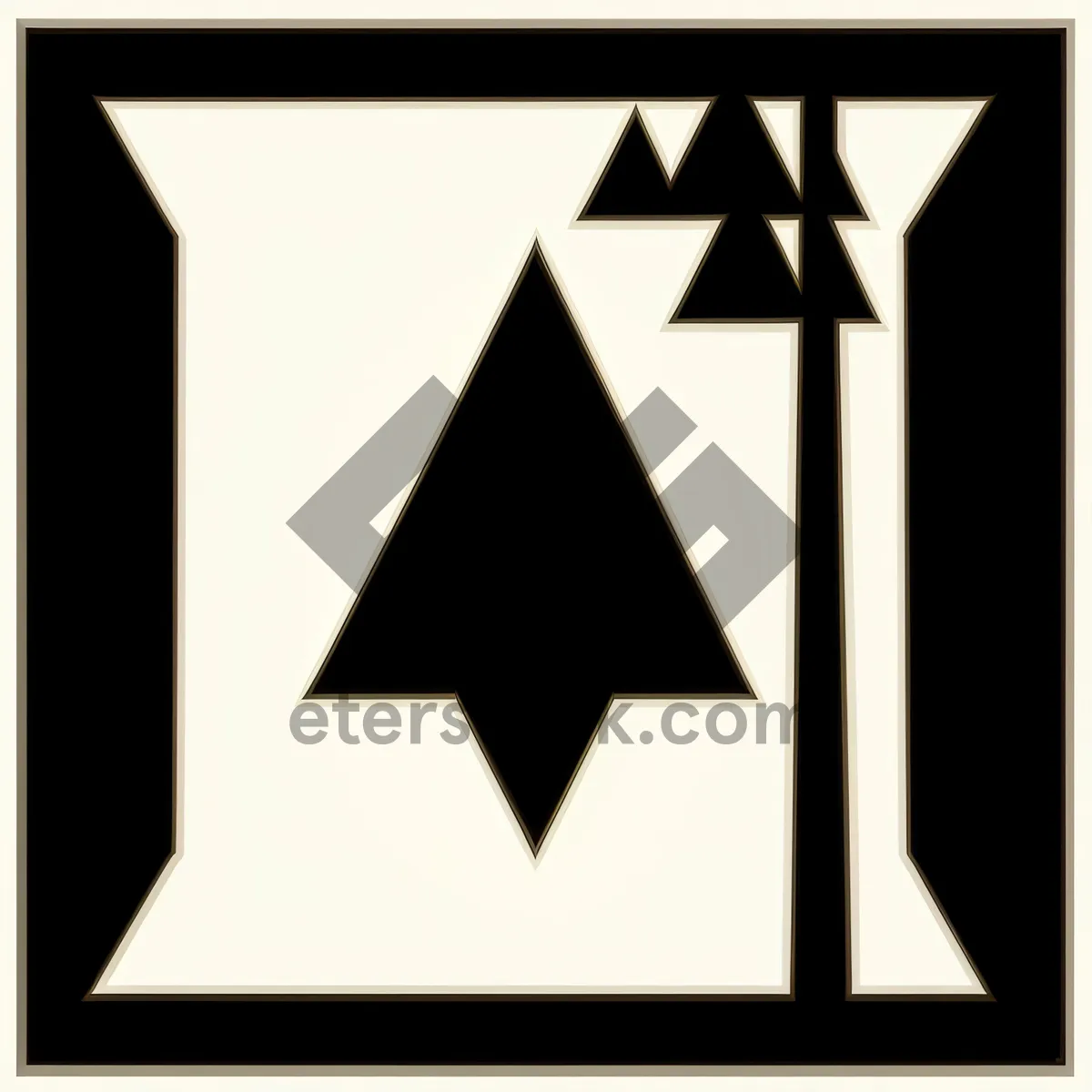 Picture of Symbolic Star Heraldry Design: Graphic Decorative Icon