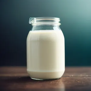 Fresh and Healthy Milk in Glass Bottle
