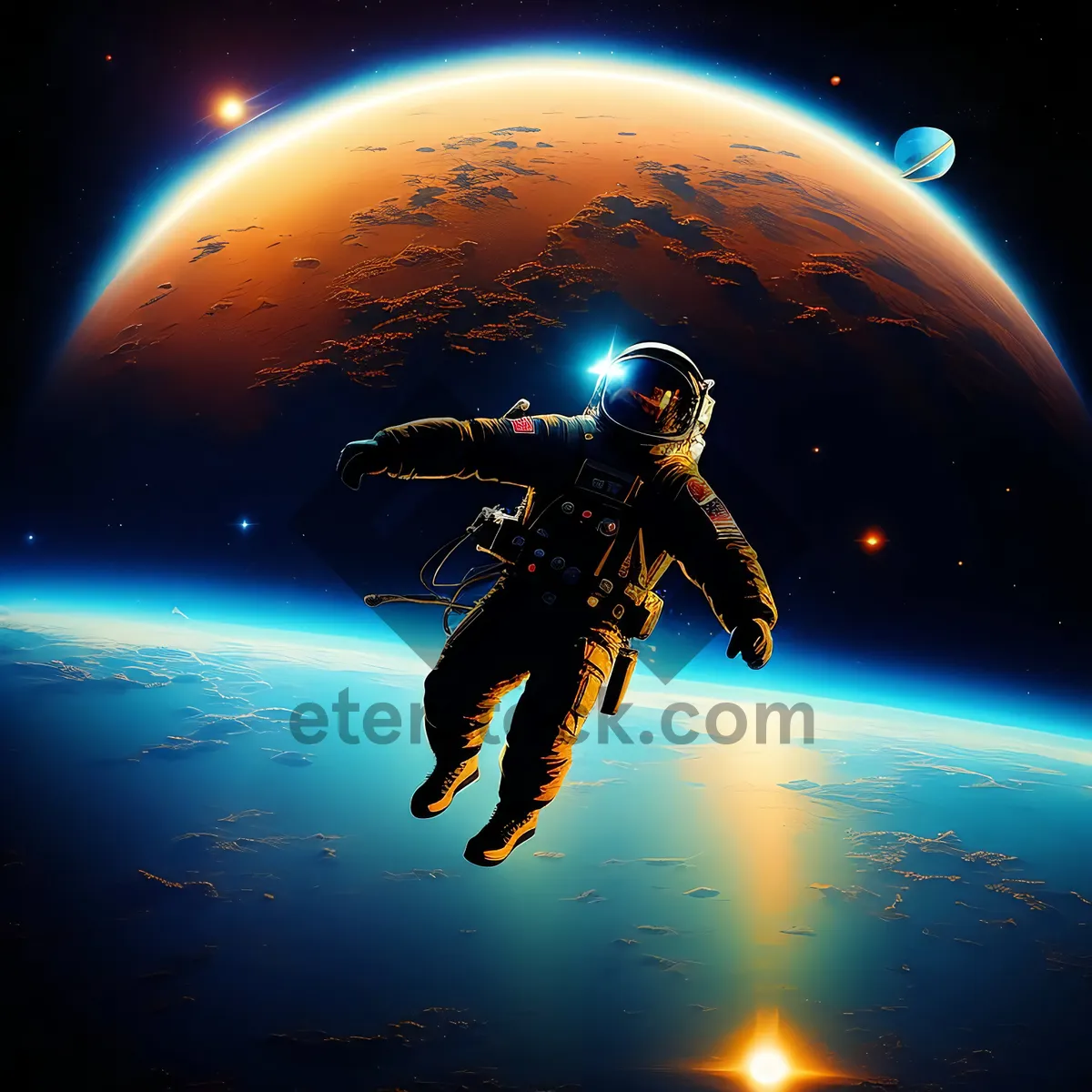 Picture of Fantasy celestial body in space with stars