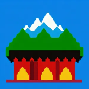 Flag Icon atop Chimney - Symbolic Map
