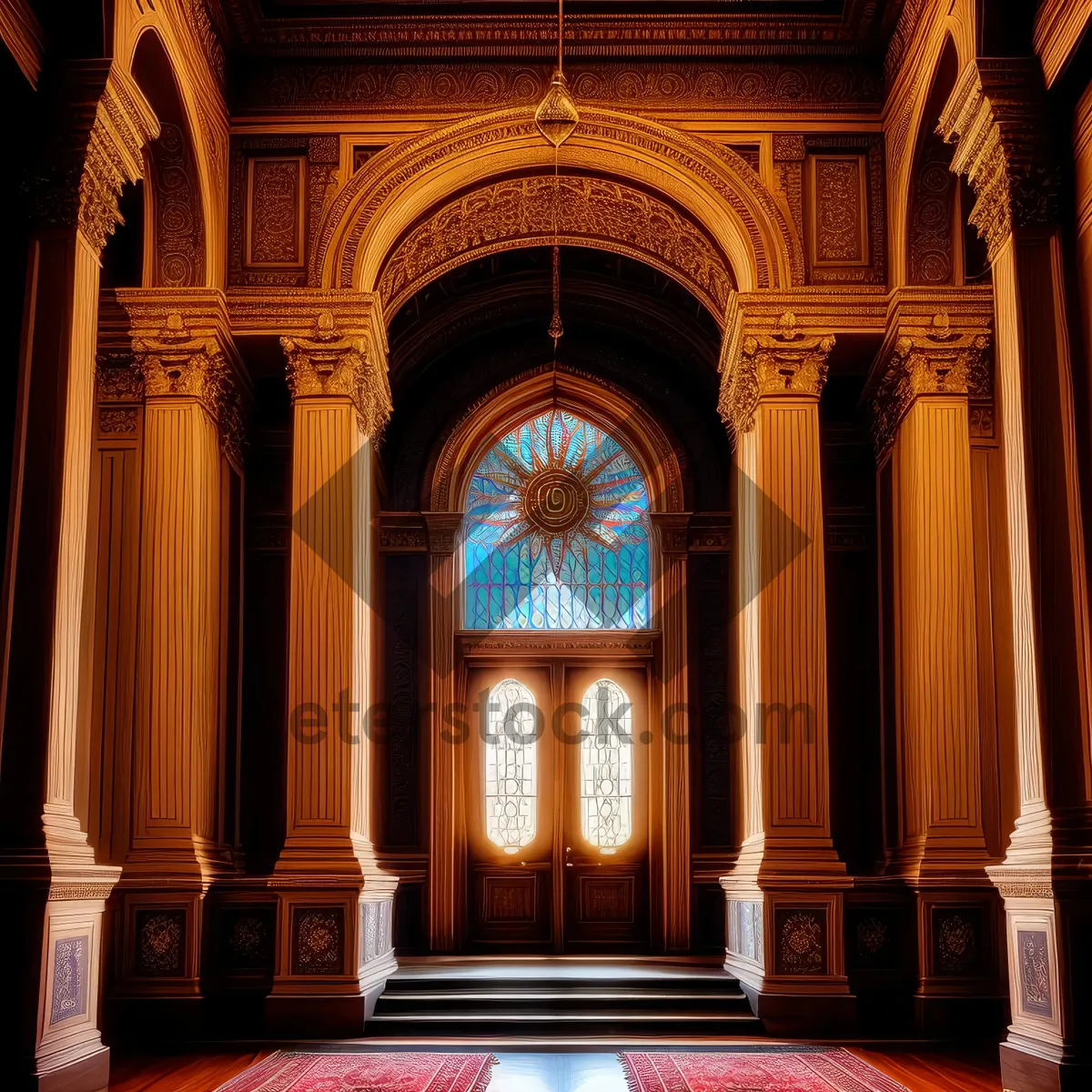 Picture of Grandeur of Faith: Historic Cathedral Interior with Altar and Throne