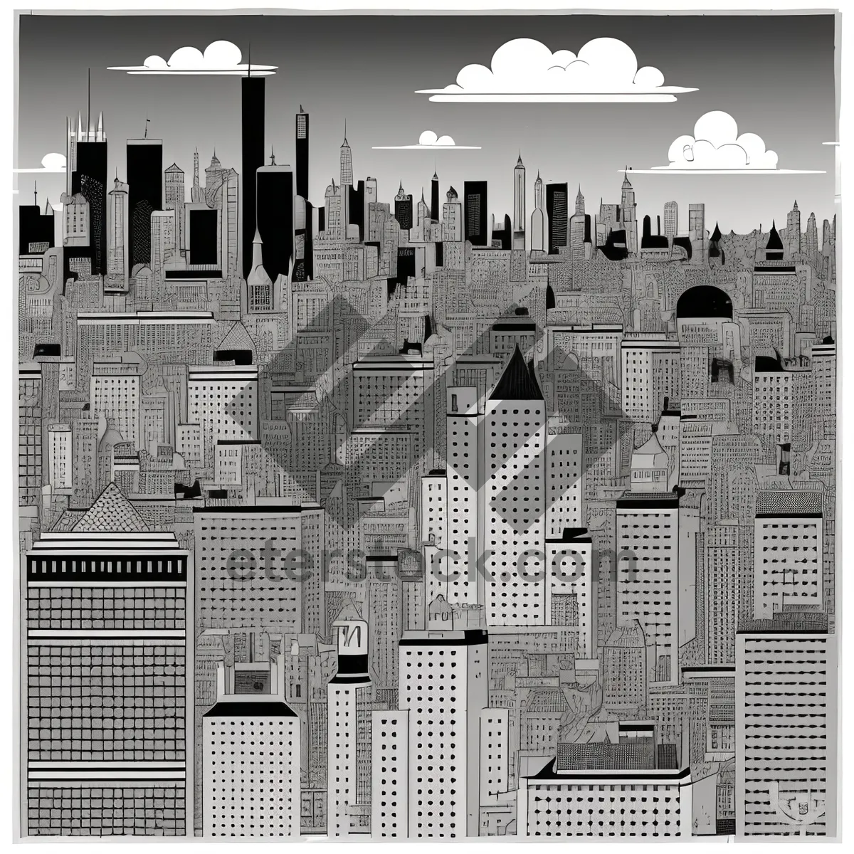 Picture of Modern Business District Skyline in Metropolitan City