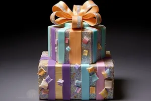 Festive Birthday Gift with Ribbon and Bow