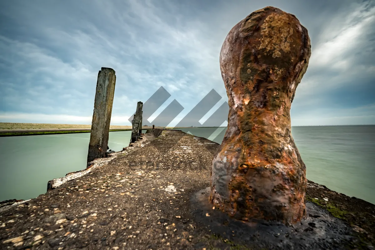 Picture of Ancient Stone Monument overlooking National Park and Ocean