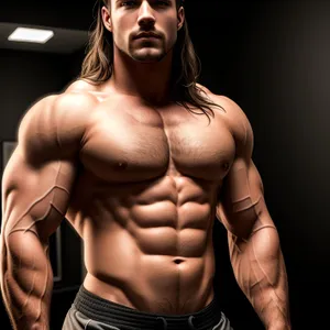 Muscular Male Model: Powerful and Seductive