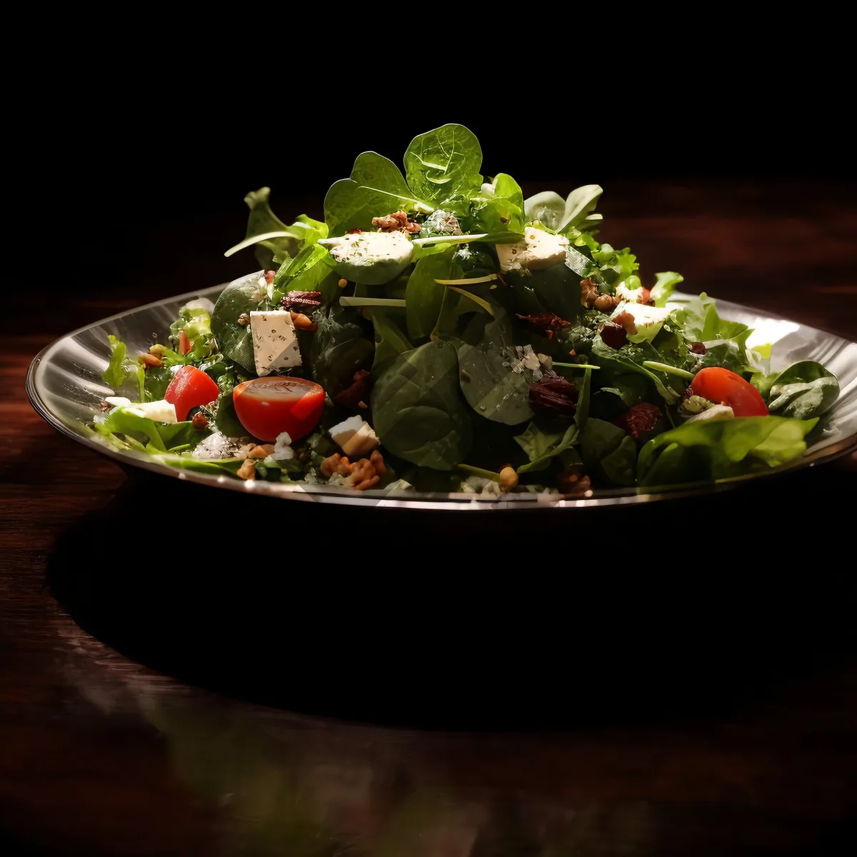 Picture of Fresh Summer Salad with Tomato, Pepper, and Basil