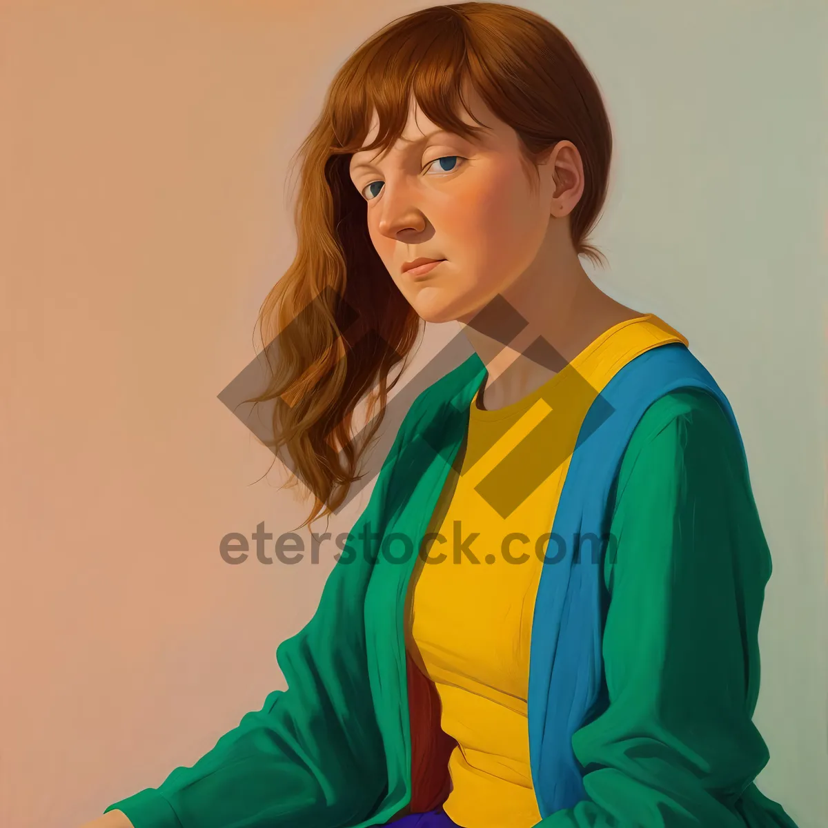 Picture of Confident brunette businesswoman in professional academic gown