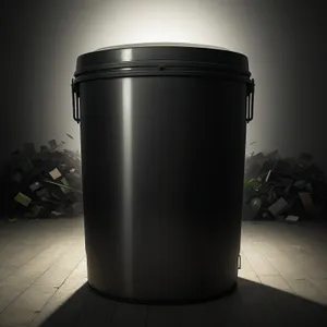 Metal Garbage Can Ashcan Bin Container