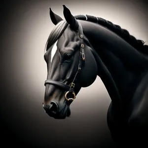 Thoroughbred Stallion: Majestic Horse in Bridle