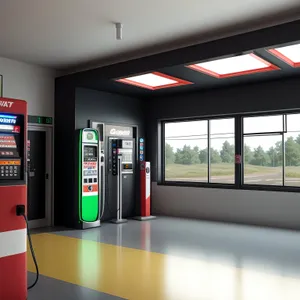 Modern Cash Machine in Office Building