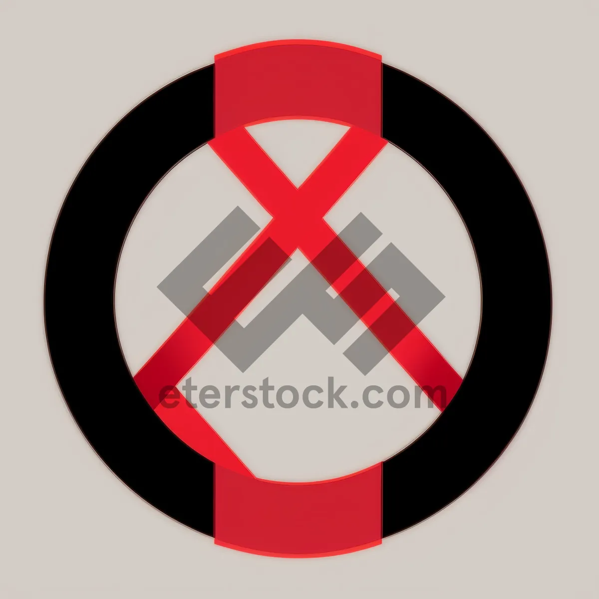 Picture of Glossy Hazard Sign Icon Button