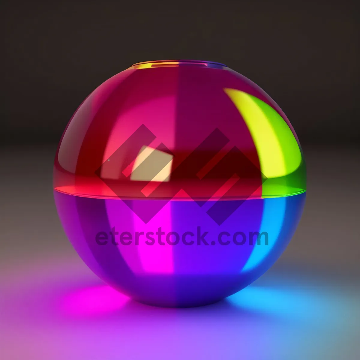 Picture of Bright Orange Glass Button Icon with Shiny Sphere Reflection.