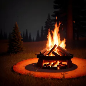 Fiery Glow: A Captivating Blaze of Orange Flame