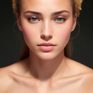 Captivating beauty: alluring portrait of an attractive model with flawless skin.