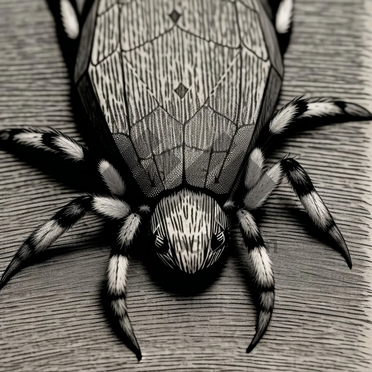 Picture of Garden Spider Close-Up: Fascinating Arachnid Invertebrate