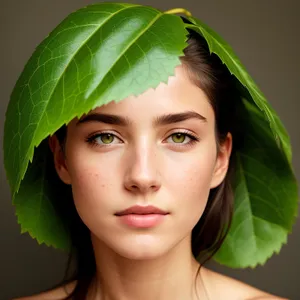 Fresh-faced beauty with captivating smile and glowing skin