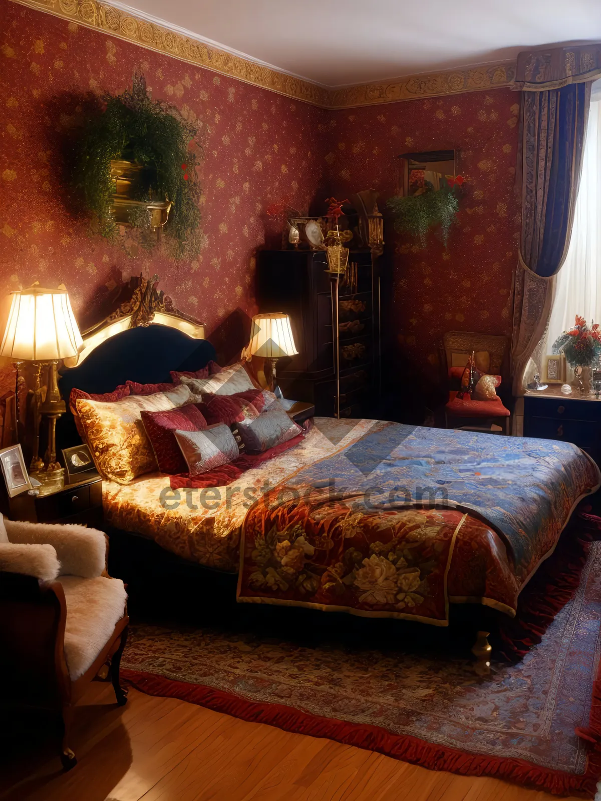 Picture of Luxurious Four-Poster Bedroom with Cozy Comfort