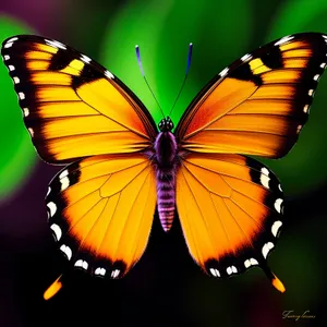 Vibrant Monarch Butterfly Wing Closeup