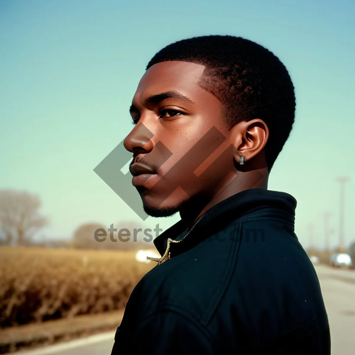 Picture of Handsome male model with confident smile.