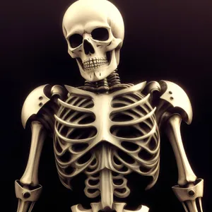 Horror Skeleton Bust - 3D Anatomy Sculpture