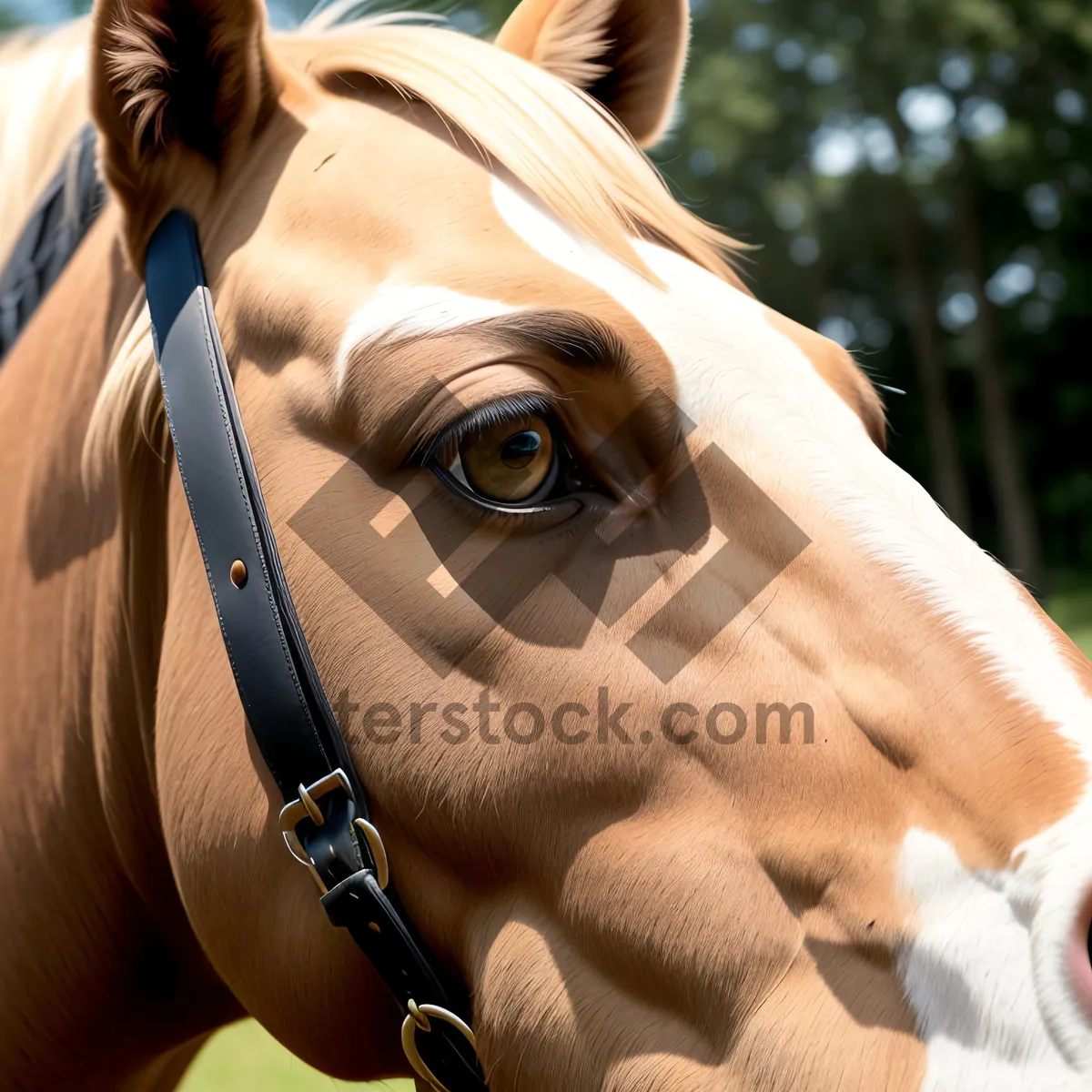 Picture of Thoroughbred Stallion Portrait: Majestic Brown Equine