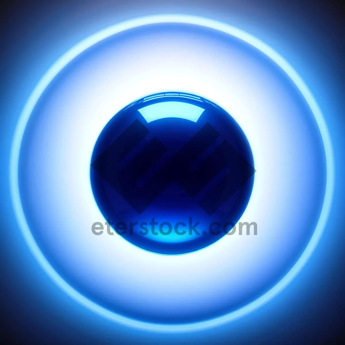 Picture of Shiny Orange Button with Reflective Glass+Icon