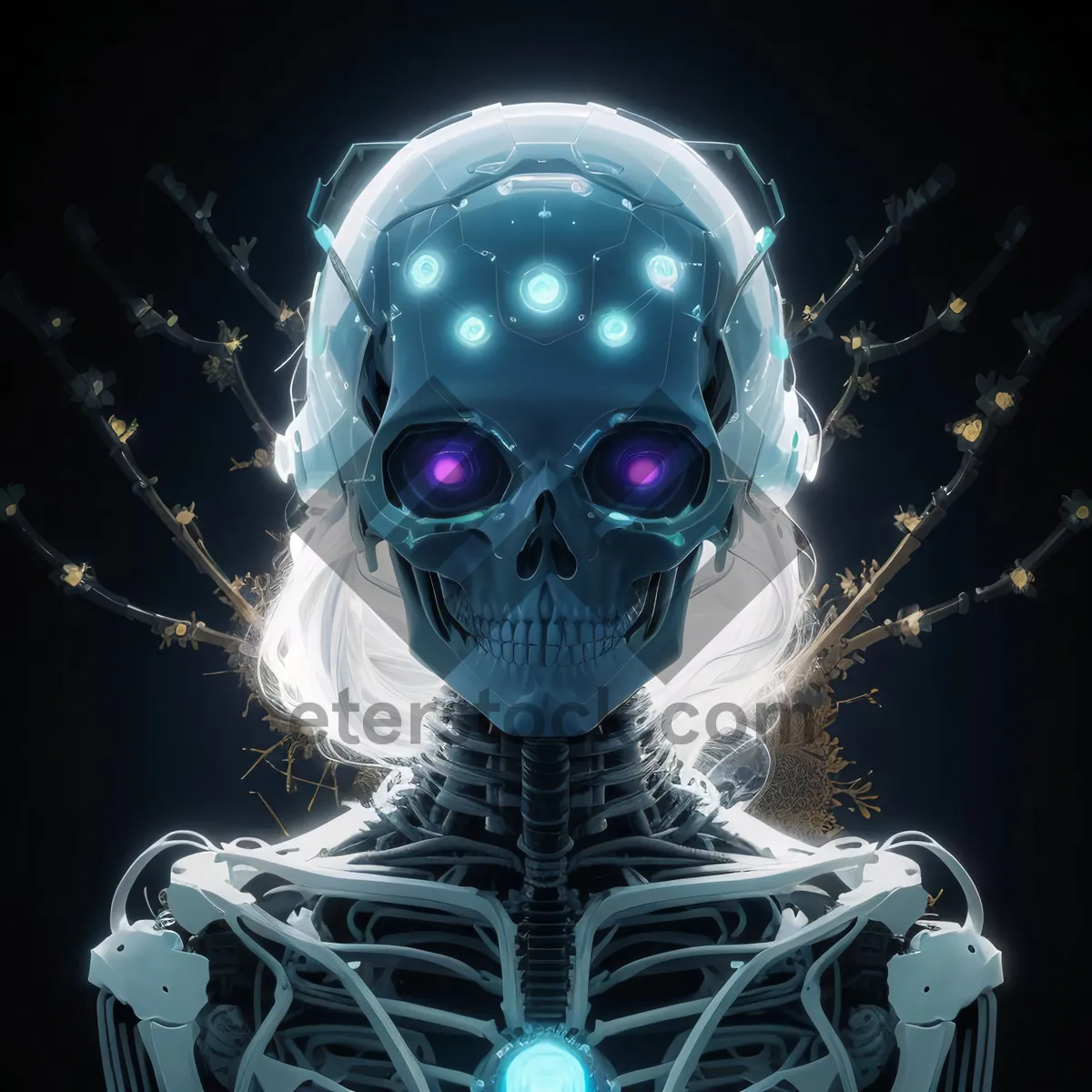 Picture of Human skull mask for protective military use