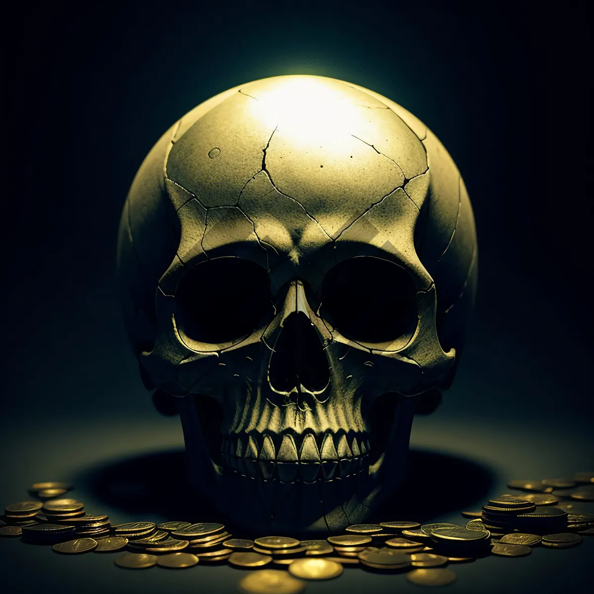 Picture of Macabre Pirate Skull: Haunting symbol of mortality and horror.