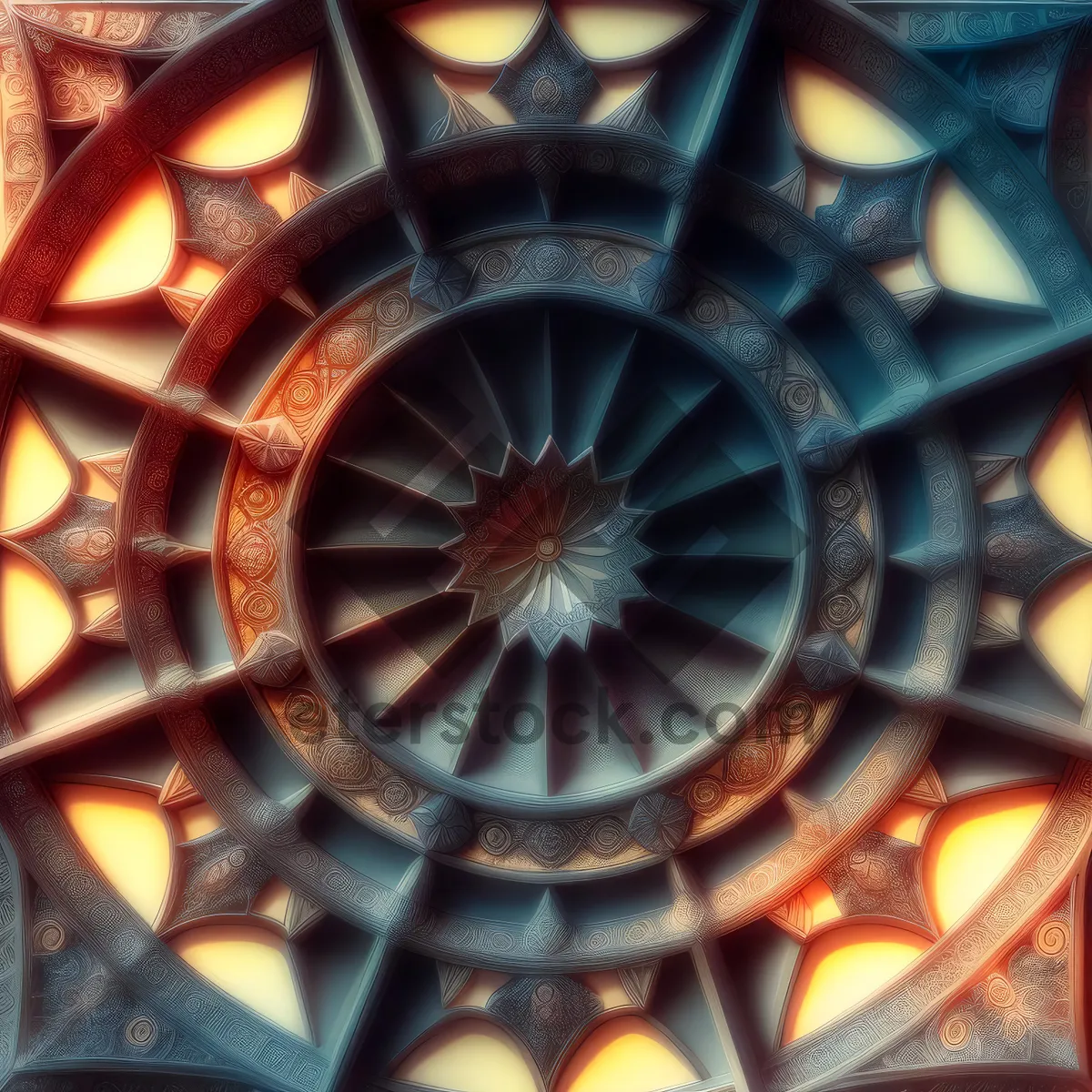 Picture of Digital Pinwheel: Mechanical Fractal of Rotating Coil