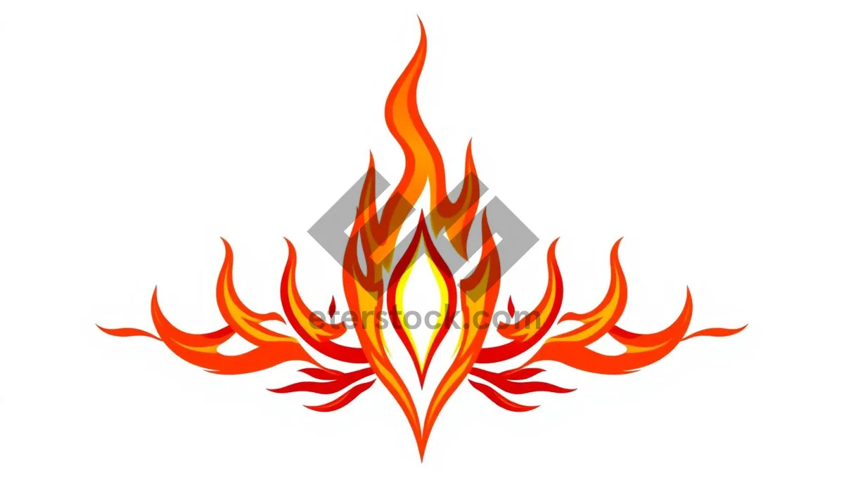 Picture of Abstract Fire Symbol Graphic Design Silhouette