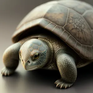 Cute Mud Turtle, A Slow-moving Reptile with a Protective Shell