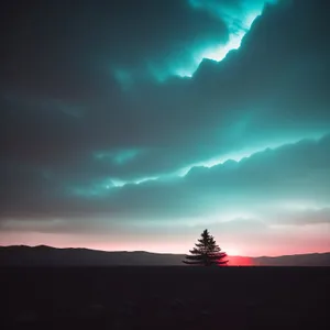 Golden Horizon: A Majestic Summer Sunset Over Cloudy Skies