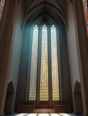 Stunning Gothic Cathedral Window - Architectural Marvel