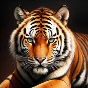Fierce Tiger Cat Stripes in the Wild