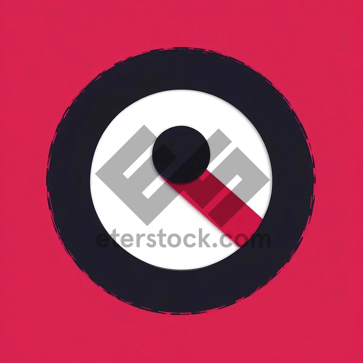 Picture of Black Circle Seal: Phonograph Record Fastener Design