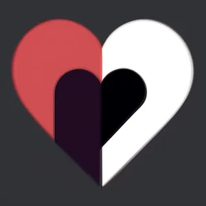Shiny 3D Heart Symbol - Valentine's Day Love Graphic