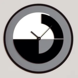 Analog Timepiece: Elegant 3D Metal Clock Icon