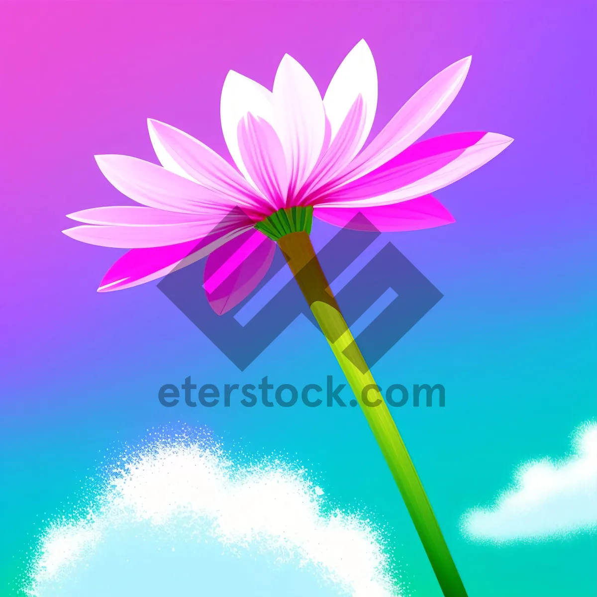 Picture of Colorful Lotus Fantasy Design: Artistic Light Pattern Wallpaper