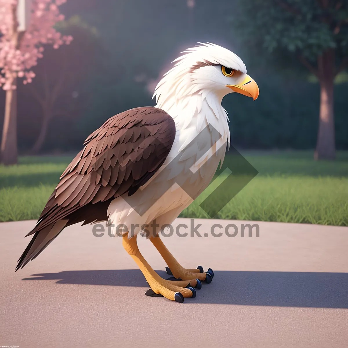 Picture of Majestic Bald Eagle soaring in the sky.