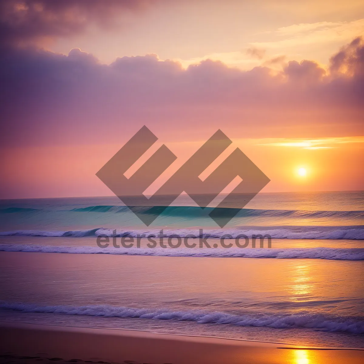 Picture of Golden Horizons: Tranquil Sunset Over Tropical Seascape