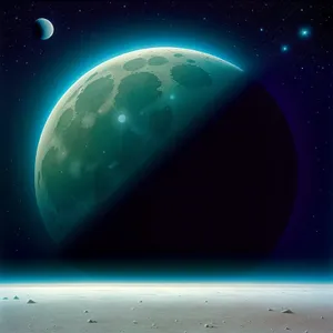 Starry Universe: Moonlit Celestial Beauty