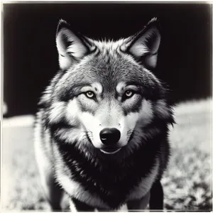 Majestic Timber Wolf - Wild Canine with Piercing Eyes