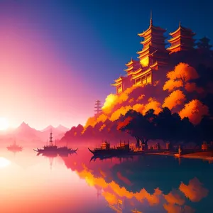 Vibrant Sunlit Sky with Colorful Clouds