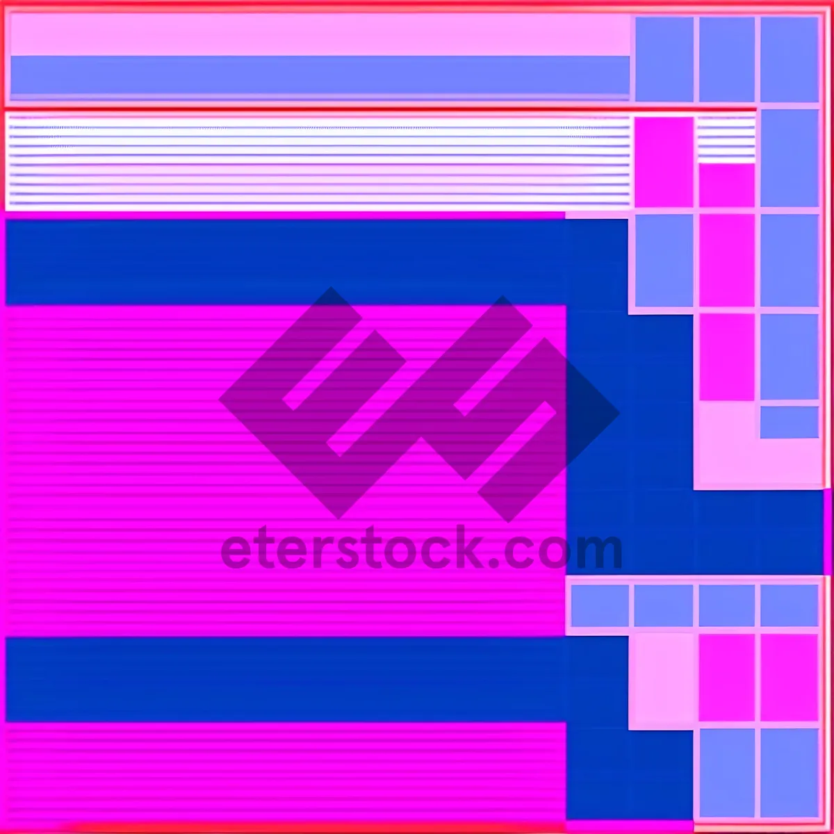 Picture of Vibrant geometric checkered pattern on colorful square tiles.