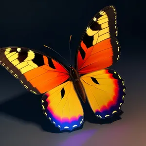 Vibrant Monarch Butterfly in Flight