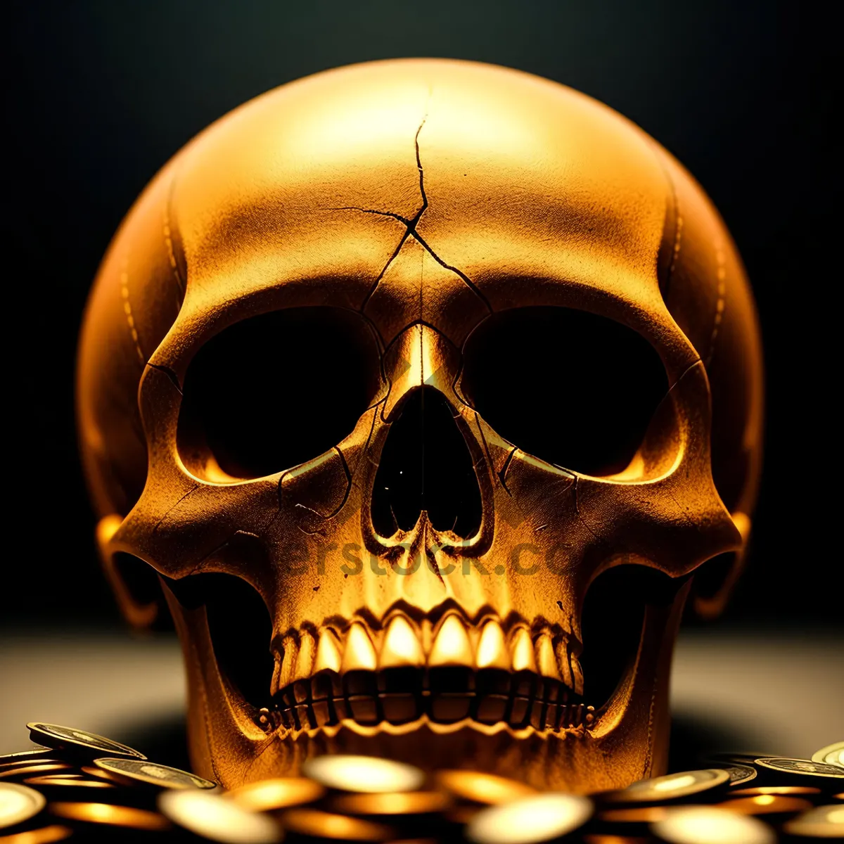 Picture of Sinister Skull: Terrifying Pirate's Poisonous Grin