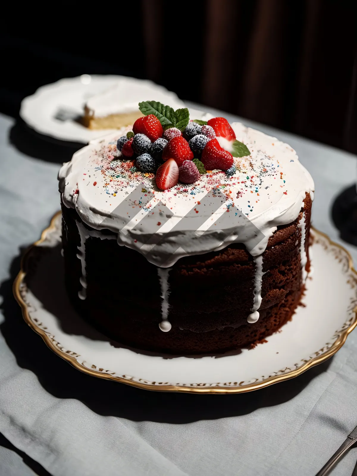 Picture of Decadent Berry Chocolate Trifle with Mint