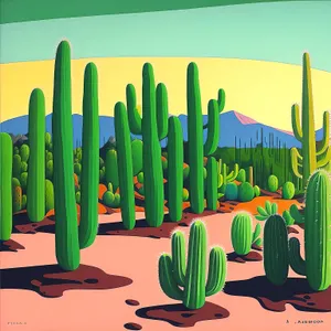 Colorful Cactus Pencil Pot