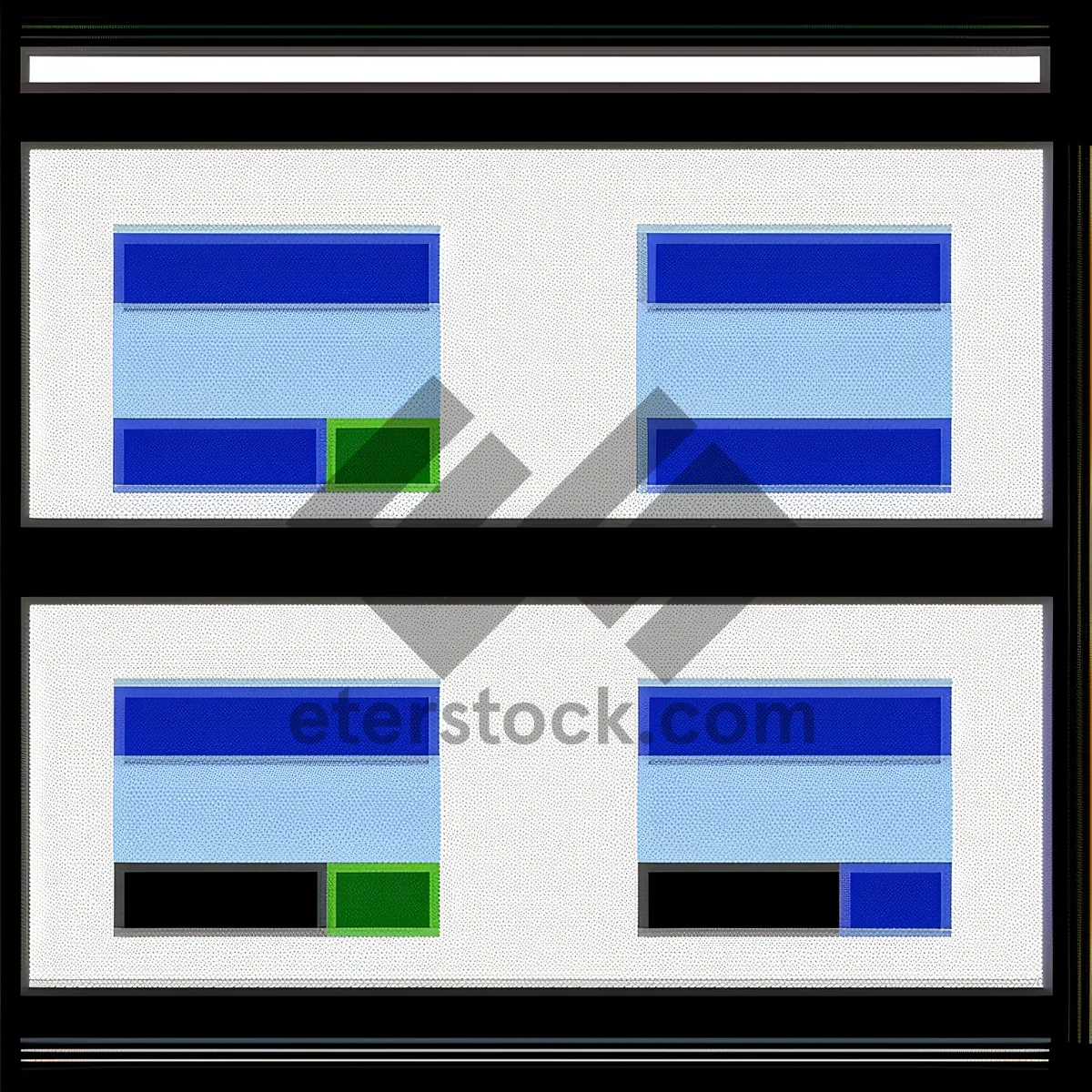 Picture of Web Technology Icon Set for Business: Monitor, Button, Design